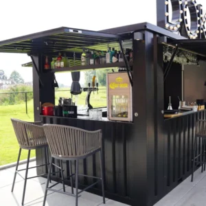 Flat Pack Container 8×2 Meters Black Ral 9005