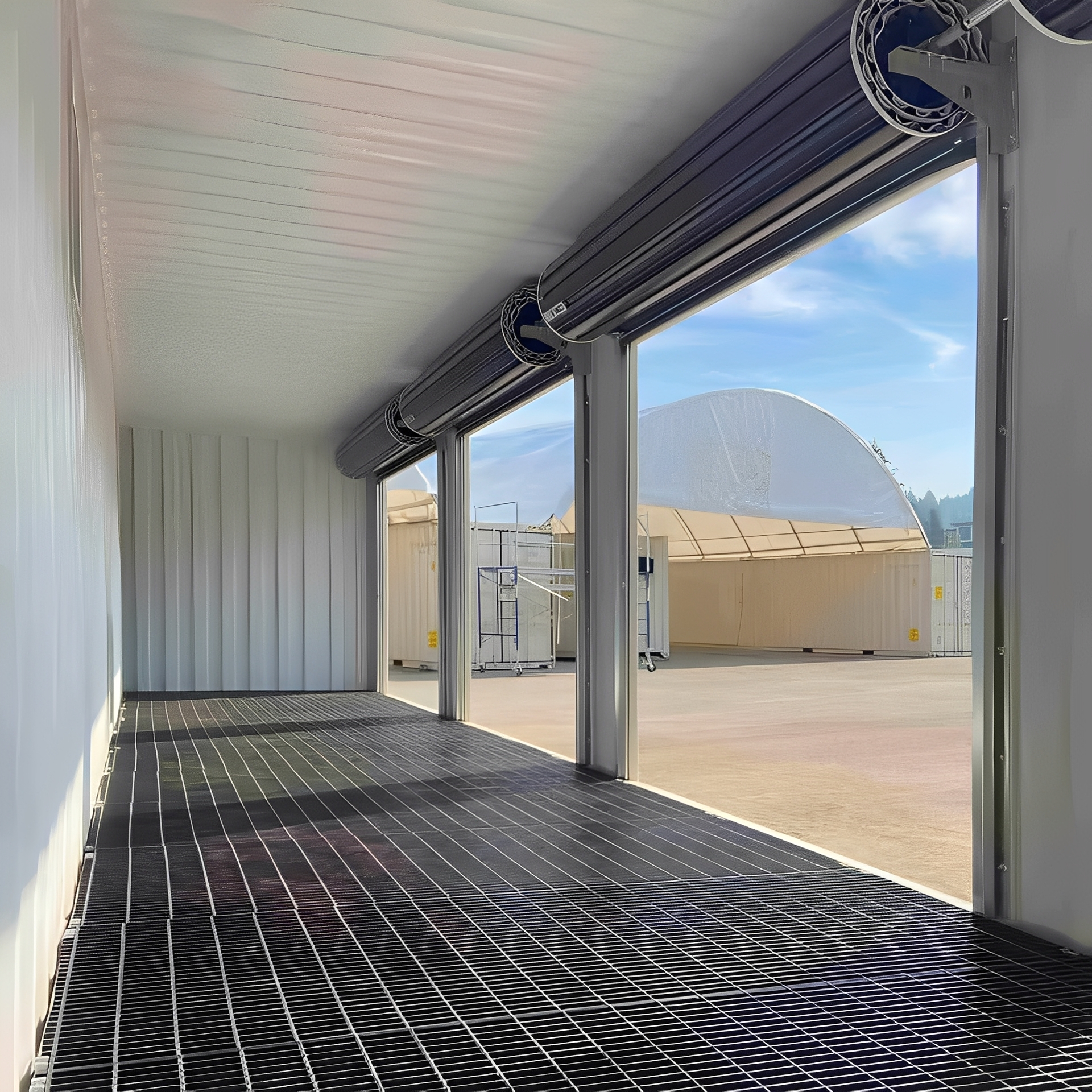 40ft High Cube Shipping Container With 4 Roll-Up Doors - Image 3