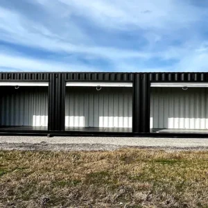 40ft Shipping Container w/3 Roll-Up Side Doors