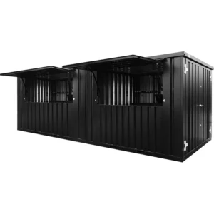 Flat Pack Container 6×2 Xl Meters Black Ral 9005