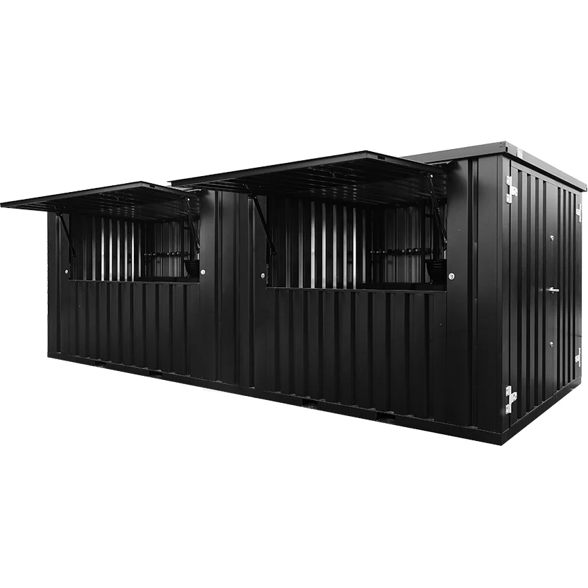 Flat Pack Container 6×2 Xl Meters Black Ral 9005